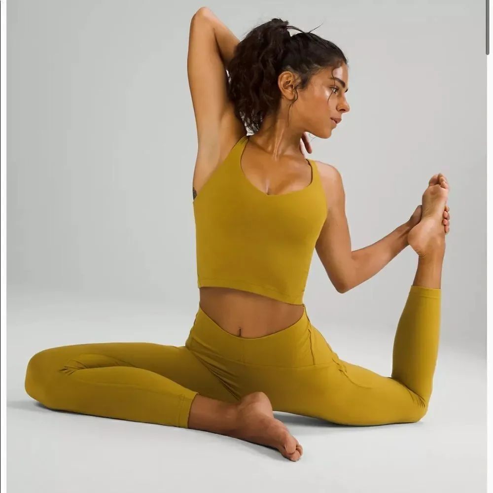 NWT New LULULEMON Instill HR High Rise Tight Legging Auric Gold AGLD 0
